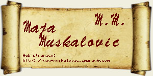 Maja Muskalović vizit kartica